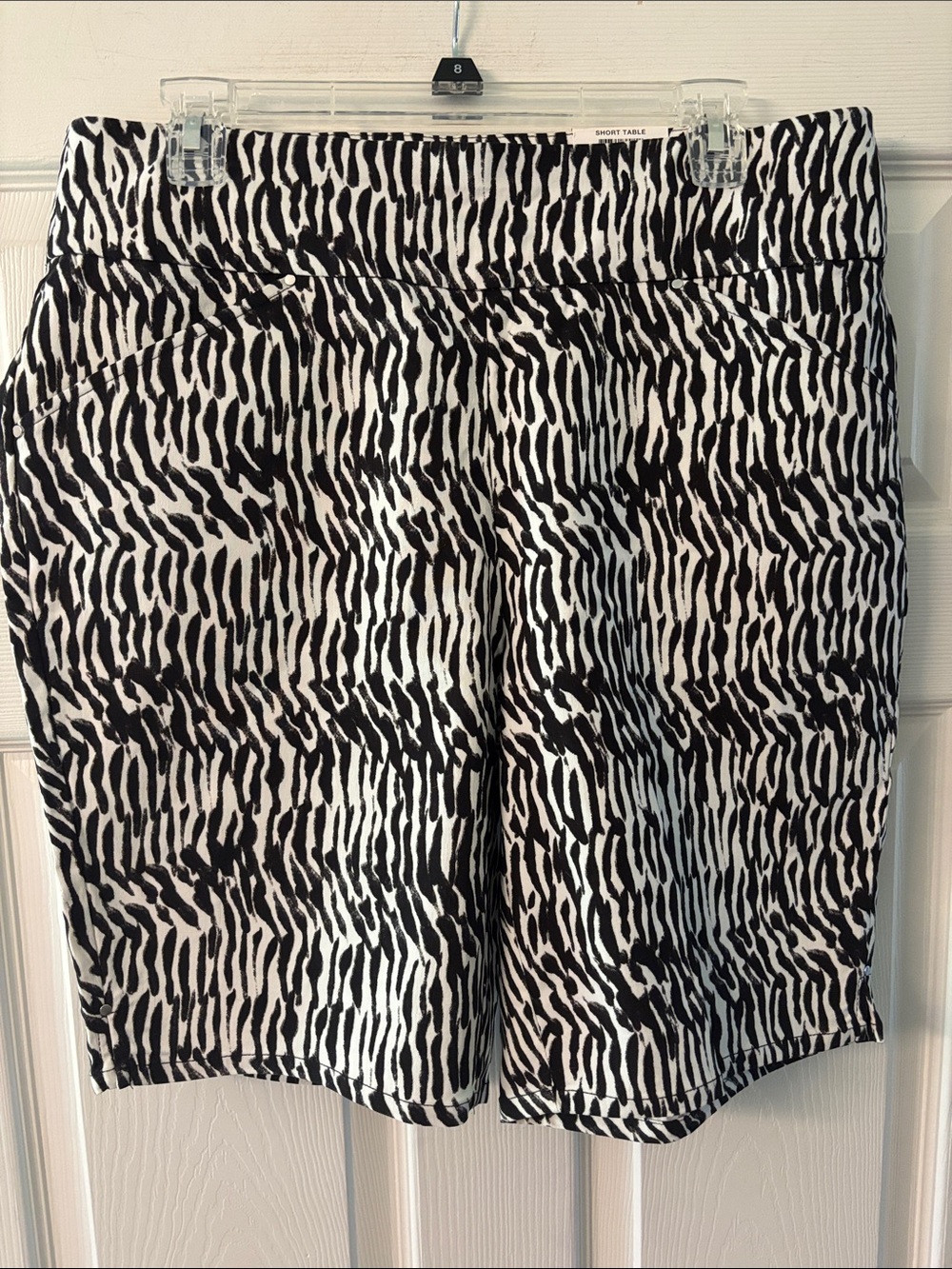INC International Concepts Black and White Zebra-Print Shorts